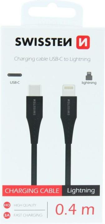 Image du produit Swissten Câble de données USB-C / Lightning 0,4 M (0.40 m, USB 3.2 Gen 1)