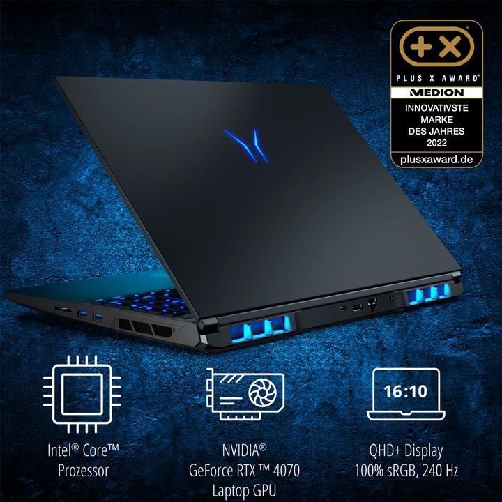 Image du produit Erazer Major X20 RTX 4070 (16", Intel Core i7-14700HX, 16 Go, 1000 Go, DE)