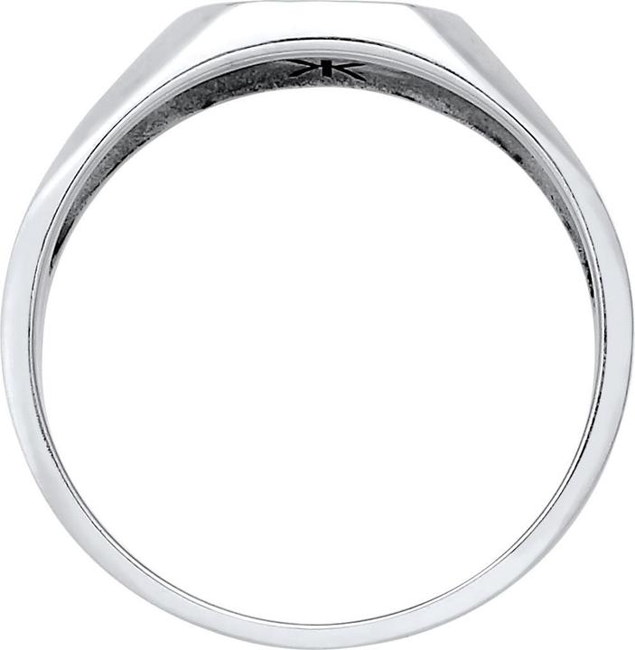 Produktbild Kuzzoi Ring Basic Siegelring Herren Quadrat Matt 925 Silber (54, 925 Silber)