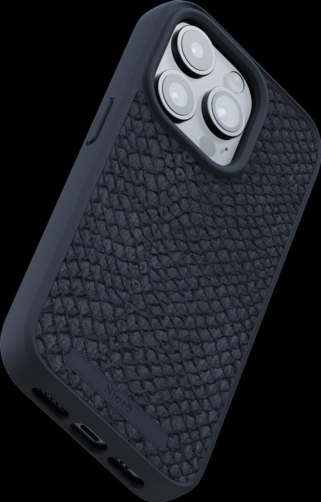 Produktbild Njord Hard-Cover Salm.Leather Magsafe Case Black (Apple iPhone 15 Pro)
