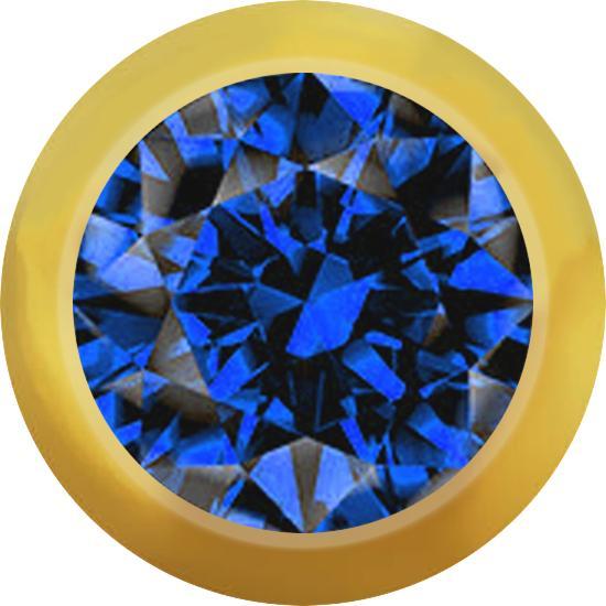 Immagine prodotto Star Piercing Micro sfera blu scuro con cristallo argento (Acciaio chirurgico 316L)
