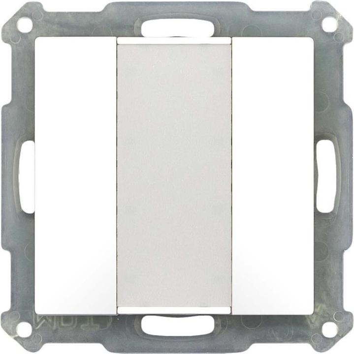 Actual product image MDT Push-button, 2gang, 55mm, flush-mounted, pure white glossy - BE-TA5502.G1