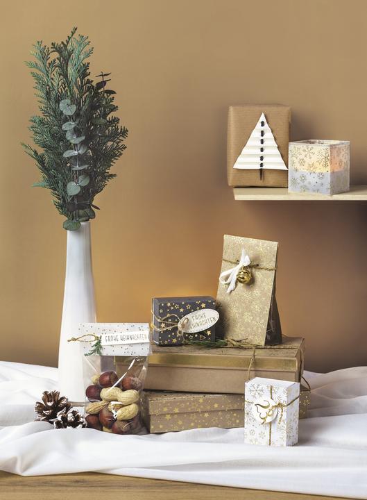 Image du produit Heyda Papier transparent Noël 10 feuilles, A4, or, argent (115 g/m², 10 x)