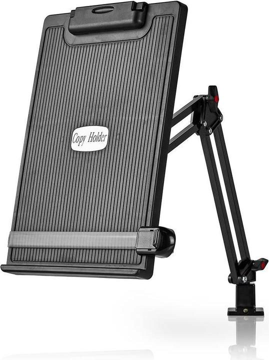 Actual product image Nedis Document Holder Ergonomic File Holder Fully Mobile Desk Holder Black Grey/Black, ER (1 x)