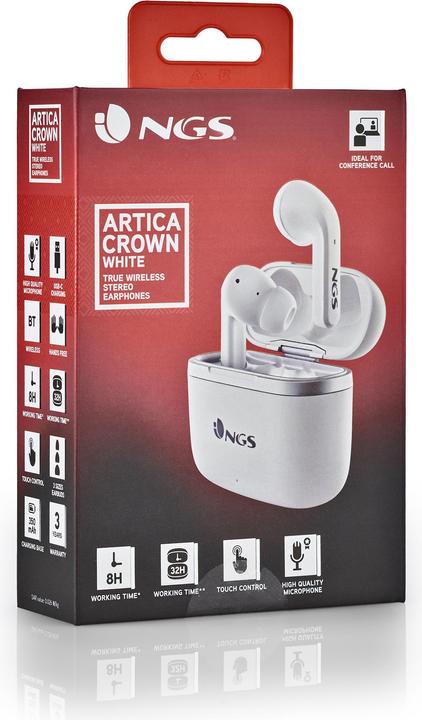 Actual product image NGS Artica crown white (8 h, Wireless)