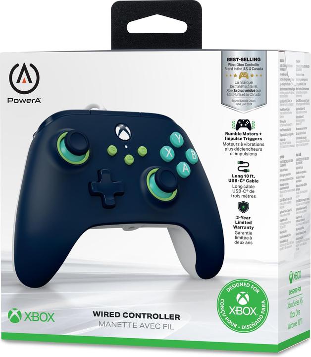 Produktbild PowerA Wired Controller - Mariner Blue (Xbox Series X - S) (PC, Xbox Series X, Xbox Series S)