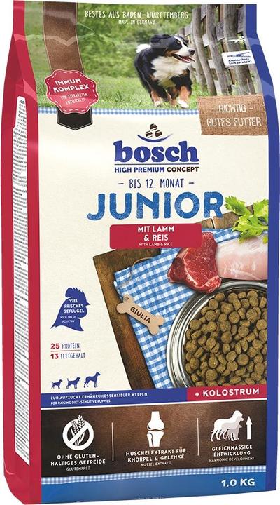 Actual product image Bosch Petfood Dog food dry, bosch Junior Lamb & Rice 1 kg (Puppy + kitten, 1 pcs., 1000 g)