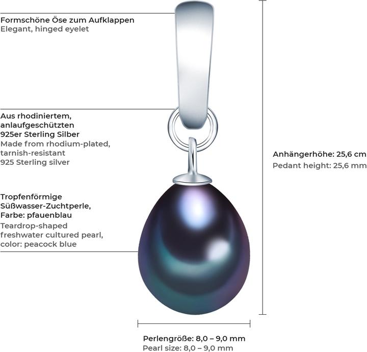 Immagine prodotto Valero Pearls Perle d'acqua dolce d'argento da donna - 3340 (Argento)