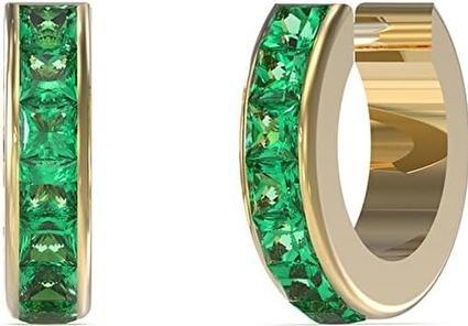 Actual product image Guess Huggie Me Timeless Gold Plated Crystal Earrings JUBE03134JWYGEMT/U (Stainless steel)