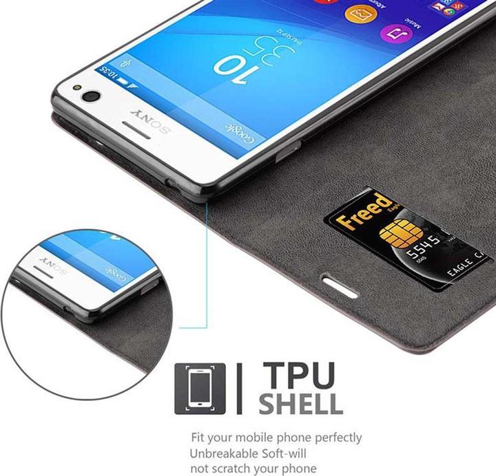 Actual product image Cadorabo Book Invisible Magnet Cover (Sony Xperia C4)