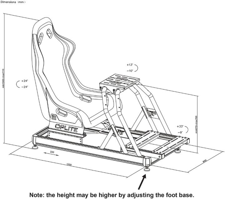 Actual product image Oplite Cockpit R8 Fury Black retail (freight forwarding)