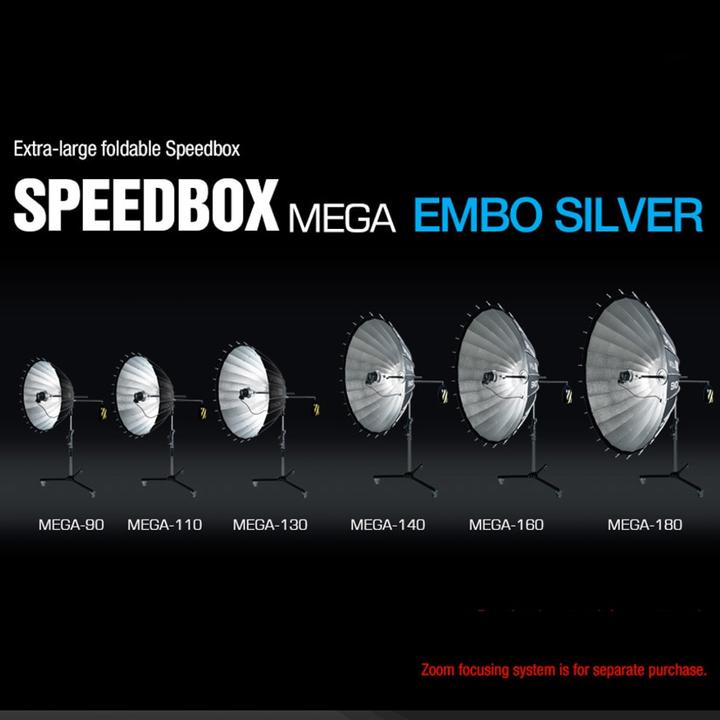 SMDV Speedbox Mega 110 Deep Softbox 110cm Zilver con attacco Bowens