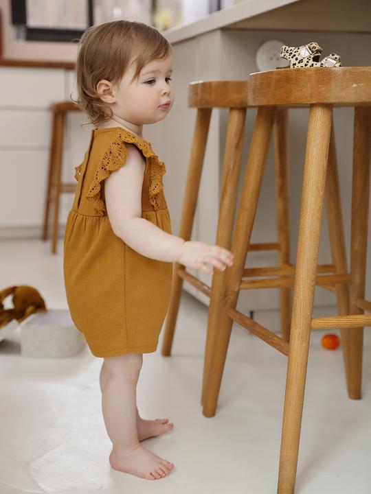 Actual product image Vertbaudet Mädchen Baby Overall mit gehäkeltem Oberteil (98)