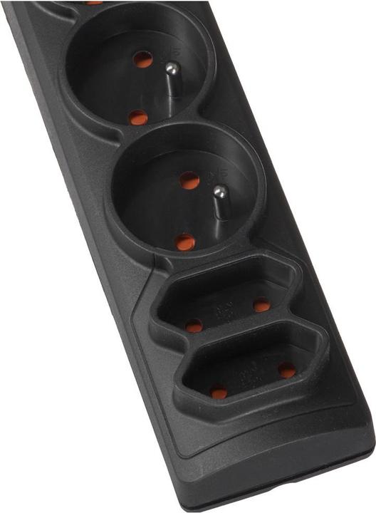 Actual product image Acar Listwa zasilająca P7 przeciwprzepięciowa 7 gniazd 5 m czarna (W0116) (7 x, 5 m)
