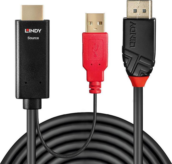 Produktbild Lindy DisplayPort — HDMI (Typ A)| USB A (3 m, HDMI, DisplayPort)