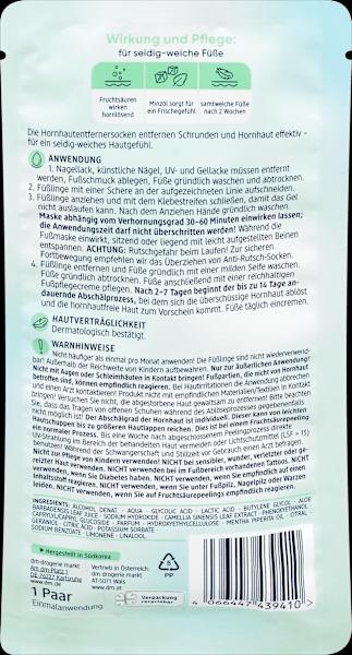 Nutritional values and ingredients dm Balea Foot mask socks, callus remover (1 pair) (Foot mask)
