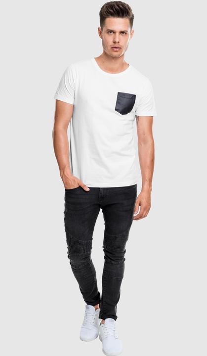 Actual product image Urban Classics Synthetic Leather Pocket Tee (S)