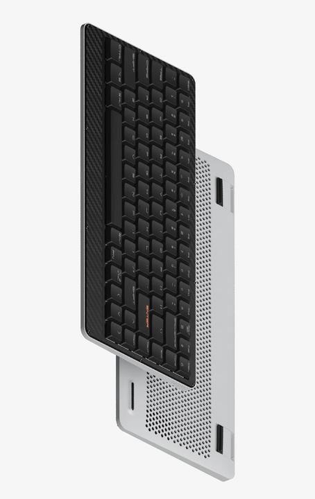 Actual product image Lofree OE920 EDGE 84-Key dual mode low-profile mechanical keyboard-Metallic Silver (US)