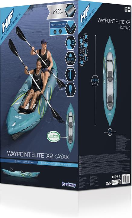 Actual product image Bestway HF WAypoint Elite X2 Kayak 382x101x35cm (2 pers.)