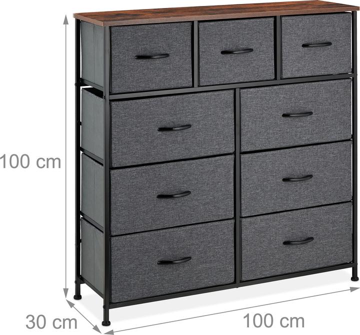 Actual product image Relaxdays Chest of drawers (100 x 30 x 100 cm)
