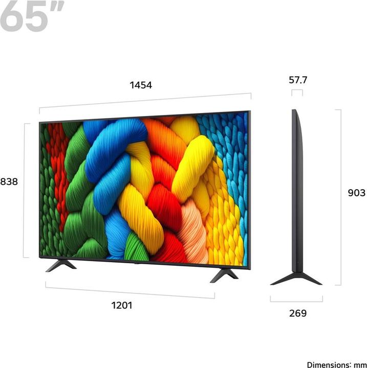 Produktbild LG 65NANO80A6B (65", Nano-Cell, 4K, 2025)