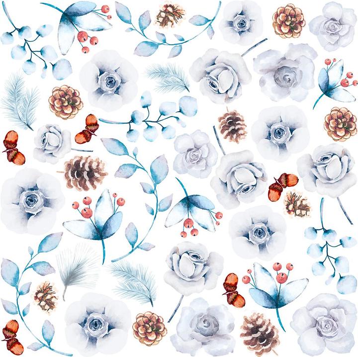 Actual product image Ciao Bella Vellum Paper "Winter Journey", 15 x 15 cm, 6 sheets (90 g/m², 1 x)