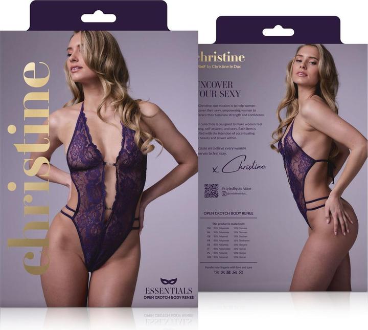 Produktbild Christine Le Duc Ouvert Spitzenbody Renee violett (XL)