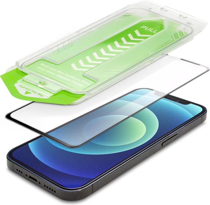 Wozinsky 9H tempered glass with mounting frame for iPhone 13 Pro Max Premium Glass - black (1 Piece, Apple iPhone 13 Pro Max)
