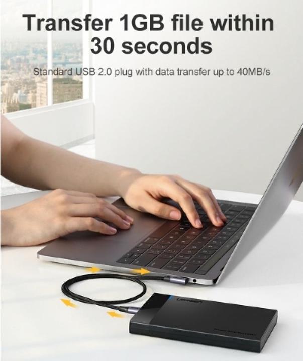 Actual product image Ugreen USB C — USB C (1 m, USB 2.0)
