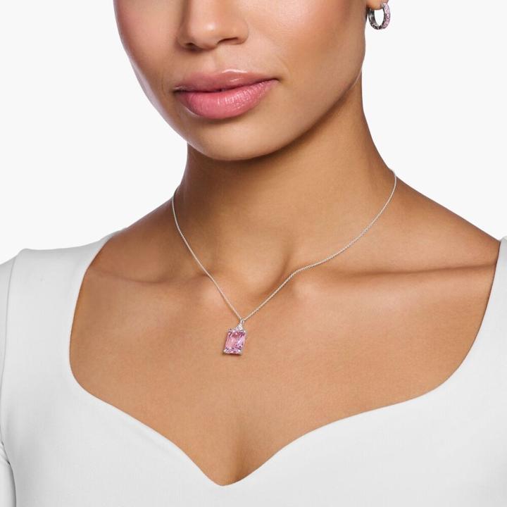 Produktbild Thomas Sabo Kette pinker Stein silber (925er Silber, 40 - 45 cm)