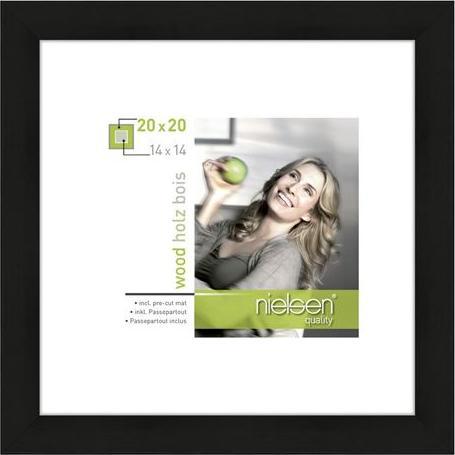 Produktbild Nielsen Bilderrahmen 8988051 Apollon Schwarz 20x20 / 14x14 cm (20 x 20 cm, 14 x 14 cm)