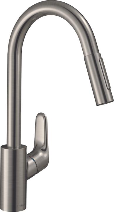 hansgrohe HG sink mixer 240 FOCUS M41 Eco m pull-out spray 2jet stainless steel look