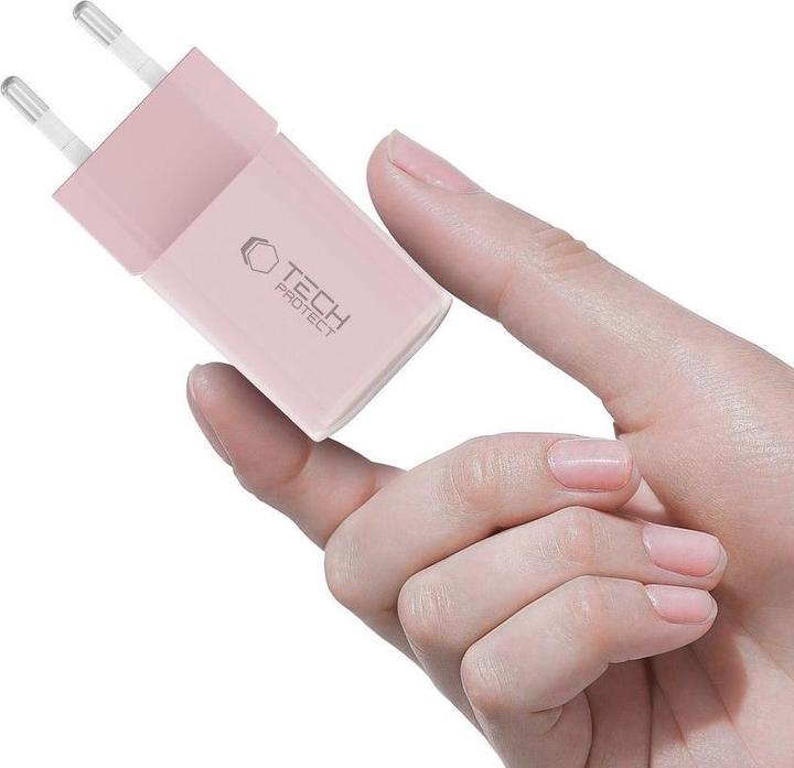 Produktbild Tech-Protect NCM33W 2-port PD33W/QC3.0 wall charger - pink (33 W)