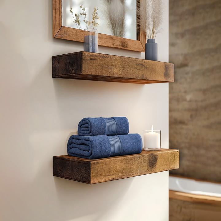 Actual product image Hanah Home Rafect Two Decorative Wooden Wall Shelf