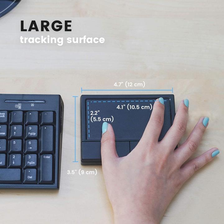 Actual product image Perixx PERIPAD-704, large wireless touchpad, black (DE, Wireless)