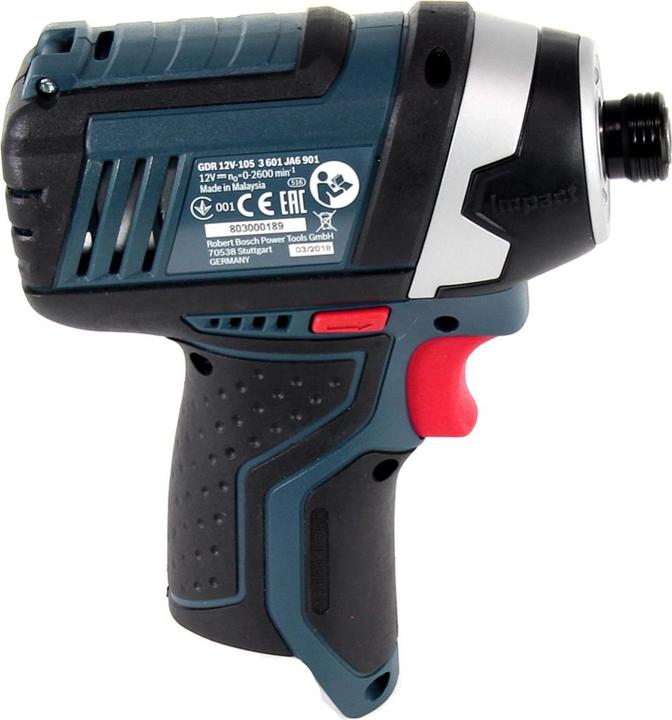 Actual product image Bosch Professional Bosch GDR 12V-105 Cordless Impact Driver + 1x Battery GBA 12 V 3.0 Ah + 1x Charger GAL 1230 (Rechargeable battery operated)