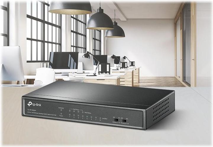Produktbild TP-Link Switch 8x GE TL-SF1008LP davon 4PoE+ (8 Ports)