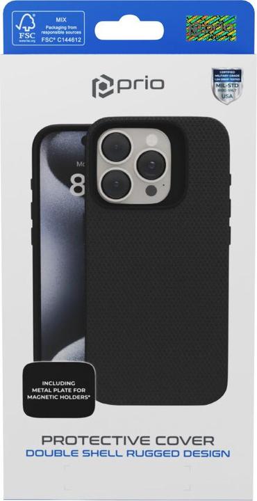 Produktbild prio Schutzhülle für Samsung S25 Ultra schwarz (Samsung Galaxy S25 Ultra)