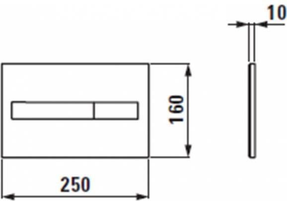 Actual product image Laufen Plate Dual Flush Lis Aw1 Blma