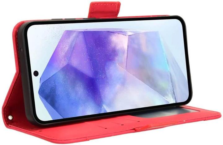 Produktbild Cover-Discount Galaxy A55 - Etui mit vielen Kartenfächer rot (Samsung Galaxy A55)