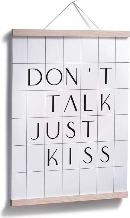 Actual product image Trenddeko with grid - Don't talk just kiss (100 x 120 cm)