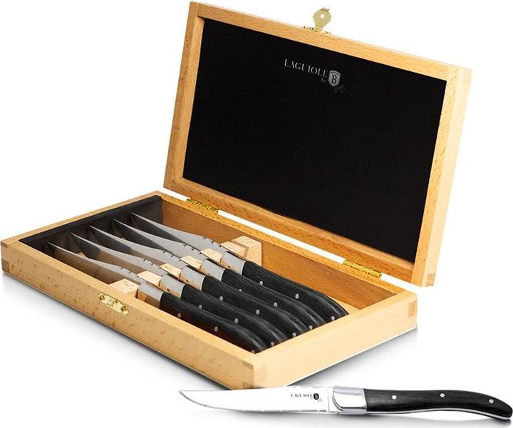 Produktbild BerlingerHaus 6 pcs steak knife with black wood handle (BH/2469) (6 Stück, Messer)