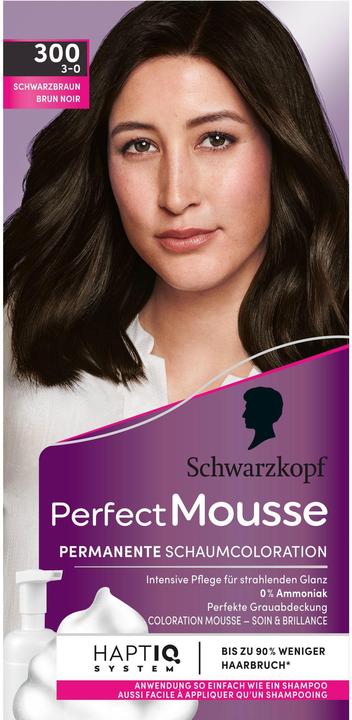 Image du produit Schwarzkopf Perfect Mousse Coloration de mousse (300 Noir brun)