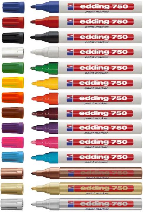 Image du produit Edding Marqueur peinture 750 (Noir, 2 mm, 1 x)