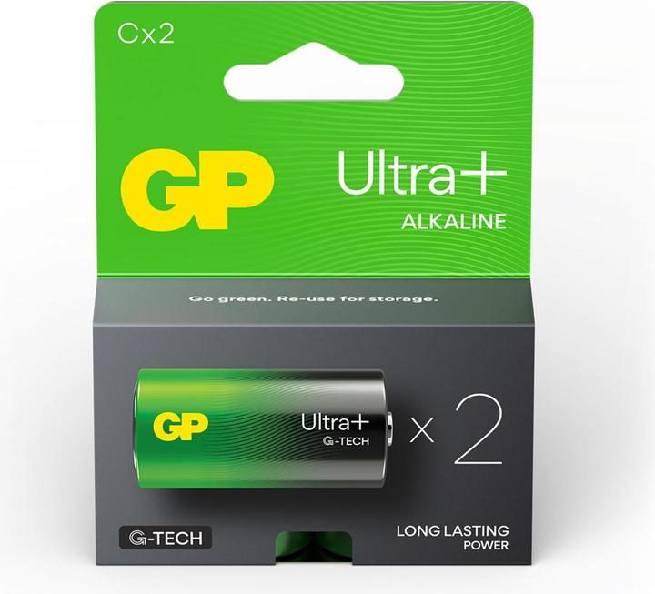 Image du produit GP Batteries Ultra Plus Pile Alcaline C Baby 2er 1,5V Blister (2 pcs, C)