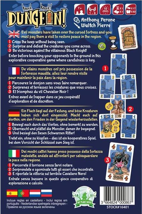 Image du produit Blue Orange BLOD0079 - Knock! Knock! Dungeon!, jeu de cartes, pour 1-6 joueurs, dès 7 ans (Espagnol)