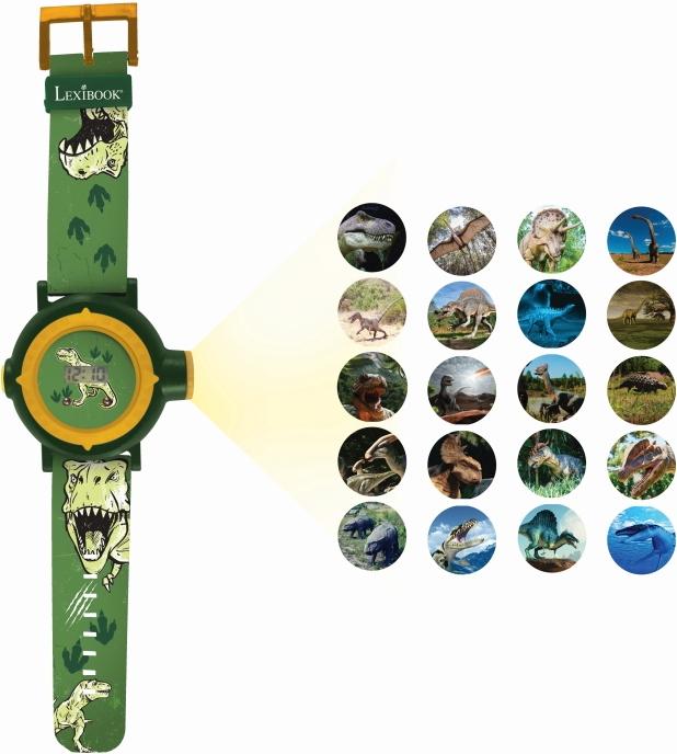 Immagine prodotto Lexibook Orologio digitale a proiezione con design di dinosauro con 20 immagini da proiettare