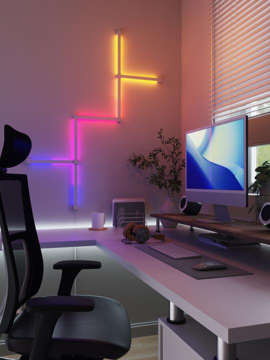 Actual product image Nanoleaf Lines Squared Starter Set (Multicoloured, 252 cm, Indoor)