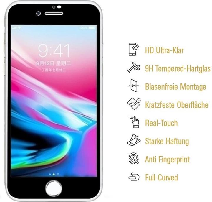 Produktbild Protectorking 2x echtes Tempered 9H Panzerhartglas 3D KLAR (2 Stück, Apple iPhone 6)