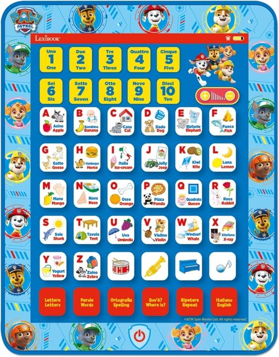 Immagine prodotto Lexibook Paw Patrol Tablet di apprendimento bilingue italiano/inglese (Inglese, Italiano)